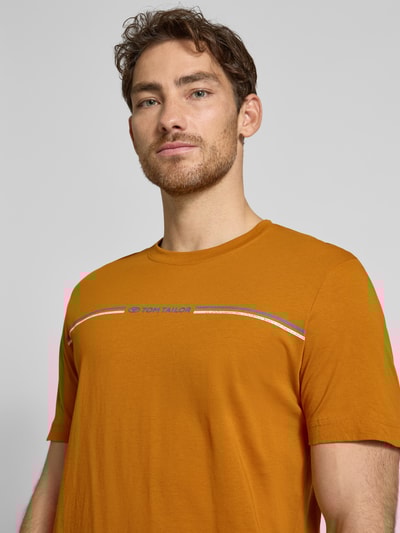 Tom Tailor Regular Fit T-Shirt aus reiner Baumwolle Senf 3