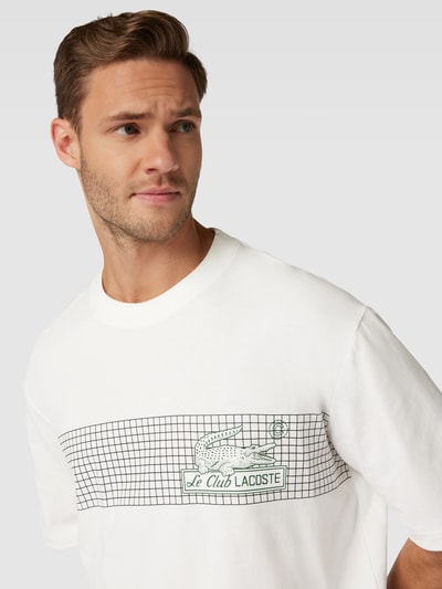 Lacoste T-Shirt mit Label-Print Offwhite 3