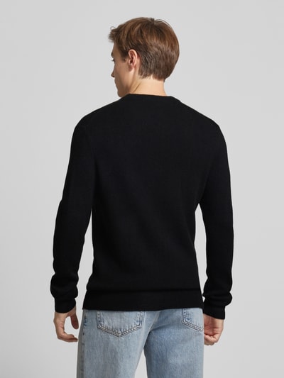 Scotch & Soda Regular fit gebreide pullover met ronde hals Zwart - 5