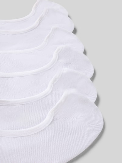 Produktfoto, Füßlinge mit Label-Details im 3er-Pack von s.Oliver RED LABEL aus weißem Baumwoll-Elasthan-Mix mit elastischen Bündchen.