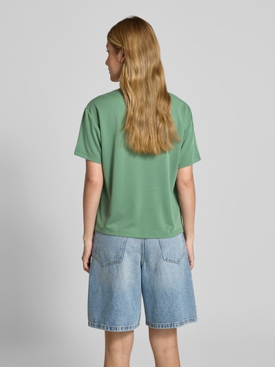 Jake*s Casual T-shirt z prążkowanym okrągłym dekoltem Zielony 5