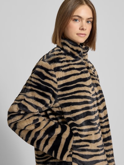 Noisy May Kurtka o kroju regular fit ze zwierzęcym nadrukiem na całej powierzchni model ‘Seoul’ Średniobrązowy 3