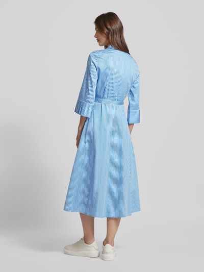 Zero Midi-jurk met streepmotief Lichtblauw - 5