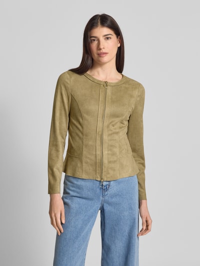 Betty Barclay Blazer mit Zweiwege-Reißverschluss Oliv 4