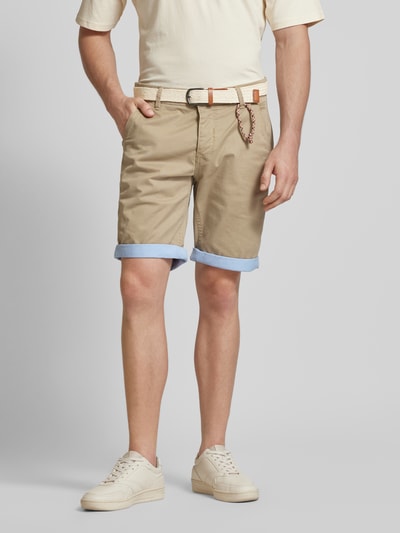 Redefined Rebel Regular Fit Shorts mit Gürtel in Flecht-Optik Modell 'MAGNUS' Beige 4