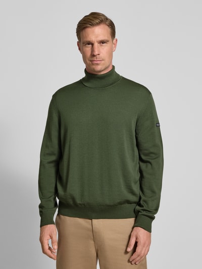 MAERZ Muenchen Gebreide pullover van merinowol Olijfgroen - 4