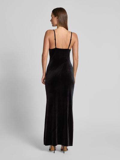 Lipsy Avondjurk met cascadehals Zwart - 5