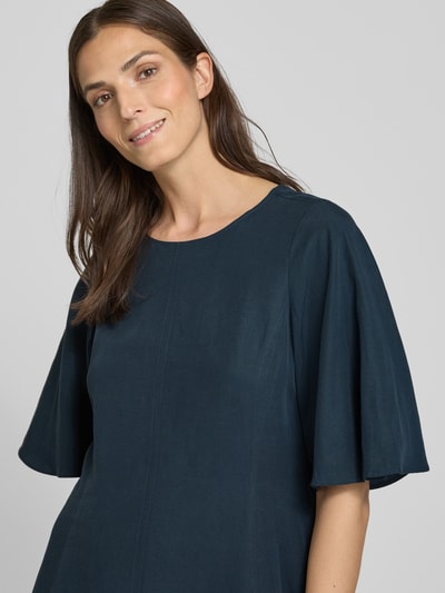 Marc O'Polo Flared Minikleid aus Lyocell-Leinen-Mix Marine 3