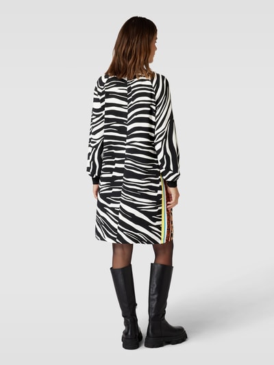 Marc Cain Knielange jurk met all-over print Zwart - 5