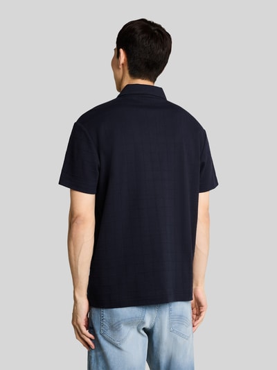 Tom Tailor Regular Fit Poloshirt aus reiner Baumwolle Modell 'structured polo' Marine 5