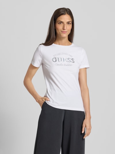Guess Activewear T-shirt met labeldetail, model 'NINA' Wit - 4