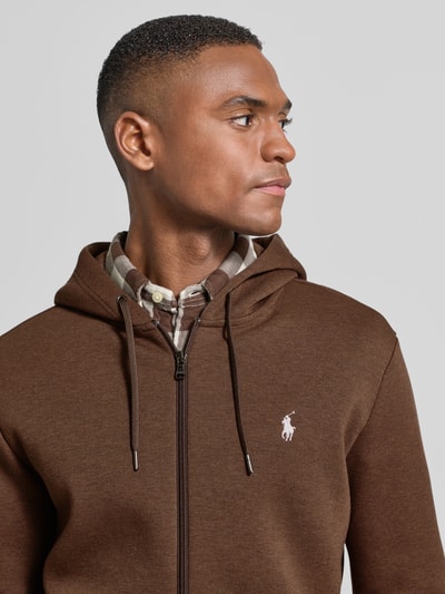 Polo Ralph Lauren Sweatjacke mit Kapuze Mittelbraun Mel 3