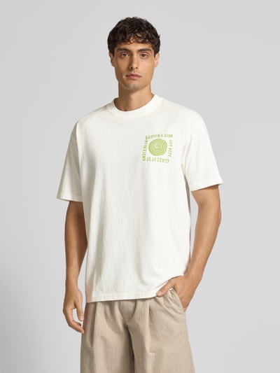 Scotch & Soda Relaxed fit T-shirt van puur katoen met logoprint Wit - 4