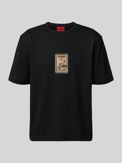 HUGO Regular Fit T-Shirt aus reiner Baumwolle Modell 'DOBUL' Black 2