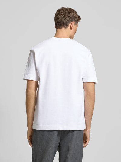 JOOP! Collection T-shirt met geribde ronde hals, model 'Achilleas' Wit - 5