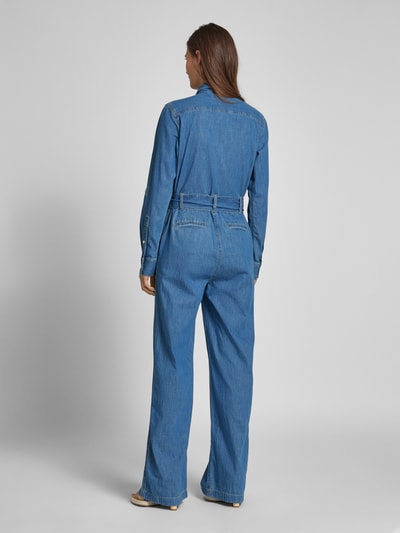 Lauren Ralph Lauren Jumpsuit in Denim-Optik mit Bindegürtel Modell 'CRISELDA' Jeansblau 5