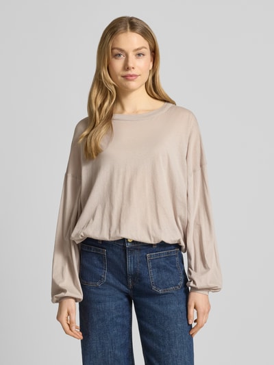 American Vintage Relaxed Fit Longsleeve mit elastischen Abschlüssen Modell 'Laloom Sand 4