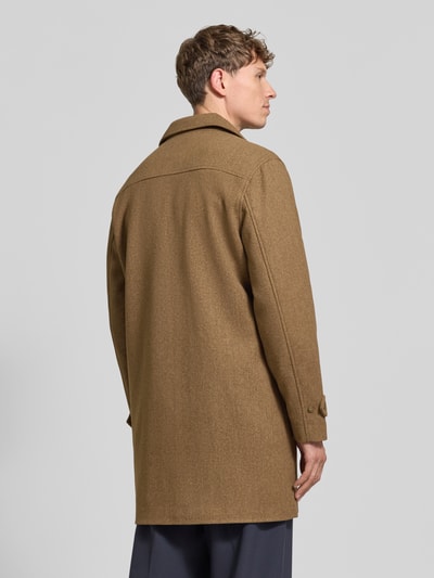 Casual Friday Regular Fit Mantel mit Knopfleiste Modell 'HERSNAP' Taupe 5