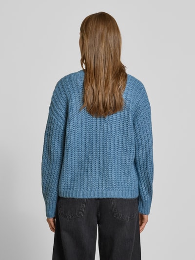 Zero Strickjacke aus Grobstrick Hellblau 5