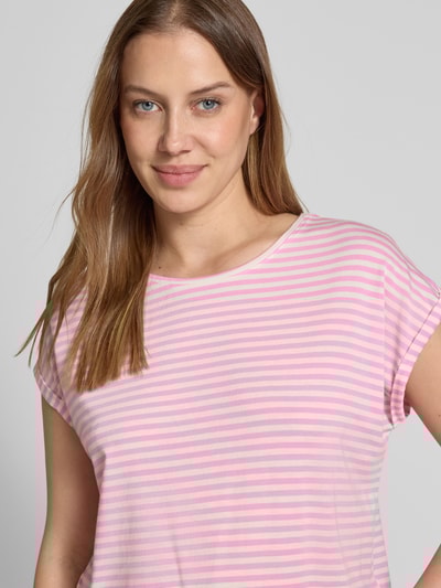 Vero Moda Regular Fit T-Shirt aus Lyocell-Elasthan-Mix Modell 'AVA' Rosa 3