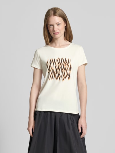 Zero T-Shirt mit Strasssteinbesatz und Rundhalsausschnitt Weiss 4