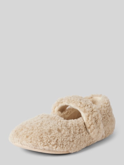 Verbenas Ballerinas mit Teddyfell Modell 'YINA CURLY' Beige 1