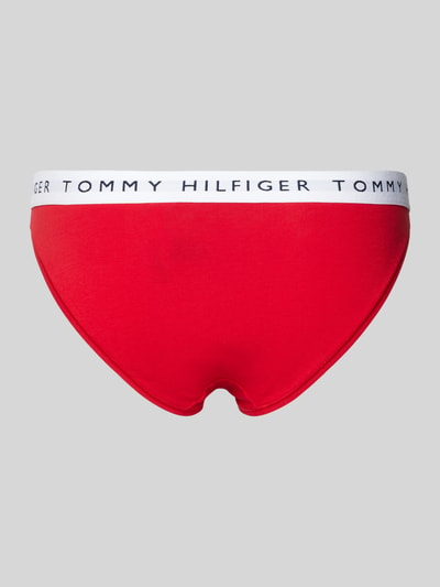 TOMMY HILFIGER Bikini-Hose mit elastischem Label-Bund Modell 'TH Heritage' Rot 3