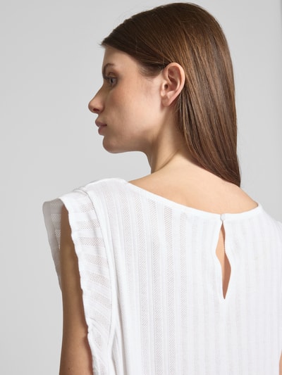 Tom Tailor Denim Loose Fit Top aus reiner Baumwolle Weiss 3