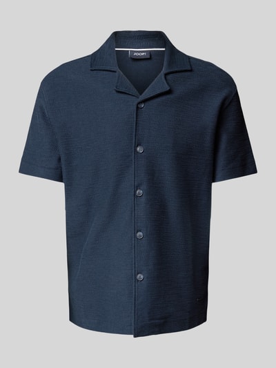 JOOP! Collection Koszula casualowa męska JOOP! Collection;Czysta bawełna;Krój regular fit;Model ‘Pedro’;Kołnierz z połami;Listwa guzikowa;Długość tyłu w rozmiarze M: 72 cm;Szerokość ramion w rozmiarze M: 54 cm;Długość rękawa w rozmiarze M: 23 cm Granatowy 2