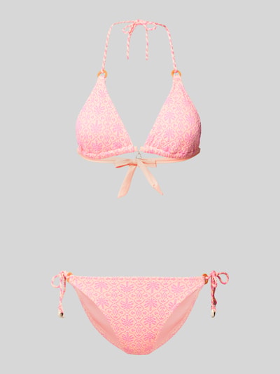 Produktfoto, Bikini mit Strukturmuster Modell 'Massa' von Banana Moon, różowy wzór, elastyczny materiał, damski, kontekst: Charm