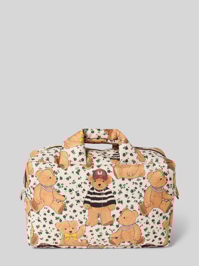 WOUF Kosmetiktasche mit Logo-Patch Modell 'Cute' Beige 2