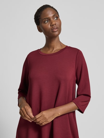 Soyaconcept Knielanges Kleid mit Rundhalsausschnitt Modell 'BANU' Bordeaux 3