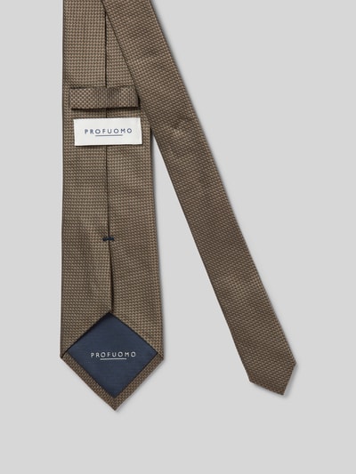 Profuomo Krawatte mit Label-Detail Taupe 2