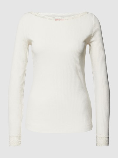 Esprit Shirt met lange mouwen en kant Offwhite - 2