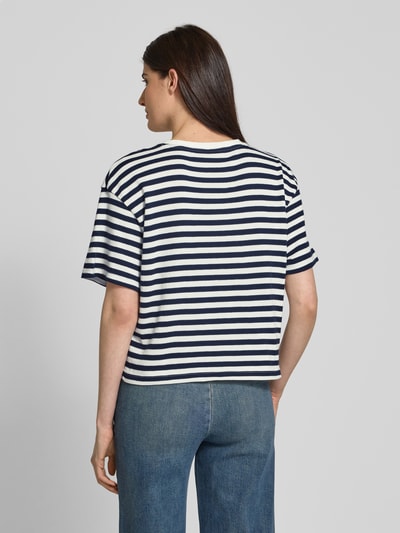 MSCH Copenhagen Bluzka z dzianiny z okrągłym dekoltem model ‘Kemba Bahara’ Granatowy 5