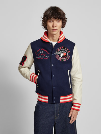 Superdry College-Jacke mit Label-Detail Dunkelblau 4