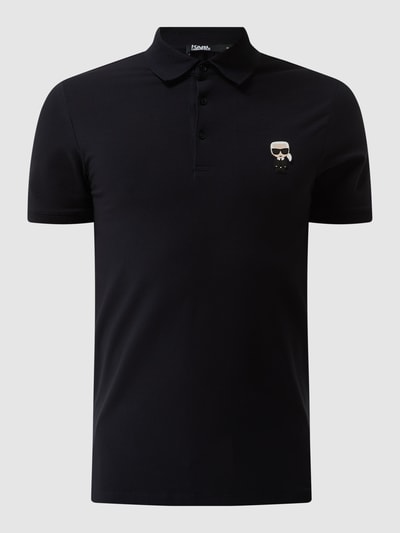 Karl Lagerfeld Poloshirt met stretch  Donkerblauw - 2