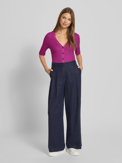 Marc O'Polo Kardigan o kroju slim fit z mieszanki modalu i bawełny Fuksjowy 1