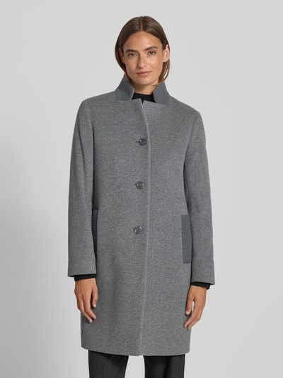 ICONS Cinzia Rocca Wollmantel mit Kaschmir-Anteil Hellgrau Melange 4