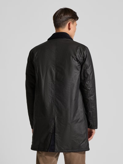 Barbour Regular fit gewaxt jack van puur katoen, model 'MAC' Marineblauw - 5