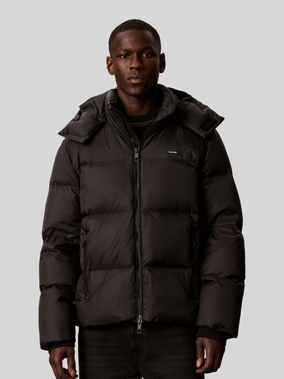 CK Calvin Klein Regular Fit Daunenjacke mit abnehmbarer Kapuze Black 4