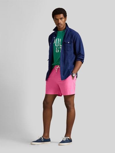 Polo Ralph Lauren Underwear Badeshorts mit Logo-Stitching Modell 'TRAVELER' Pink 1