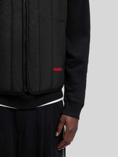 HUGO Regular fit bodywarmer met logopatch model 'BRENO2611' Zwart - 6
