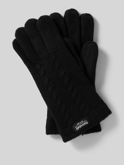 EEM Rękawiczki z detalem z logo Czarny 1