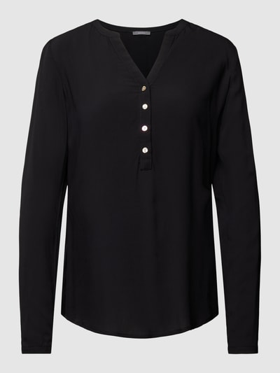 Montego Blusenshirt aus Visksoe mit V-Ausschnitt Black 2