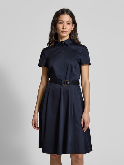 Christian Berg Woman Selection Knielanges Kleid mit Taillengürtel Marine 4