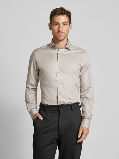 Profuomo Slim Fit Business-Hemd mit Haifischkragen Sand 4