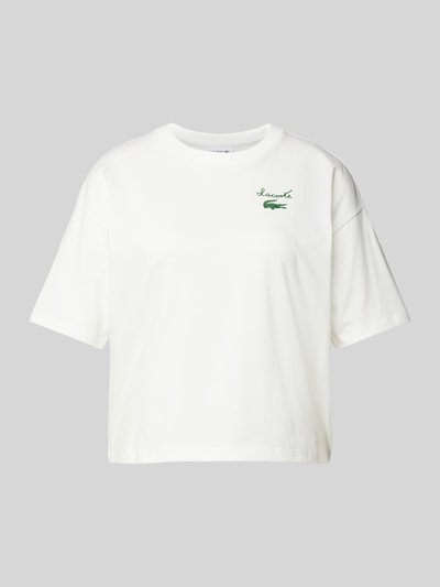 Lacoste Sport T-shirt met label- en logoprint Offwhite - 2