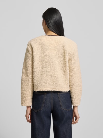 Christian Berg Woman Sweatjacke aus Teddyfell Ecru 5