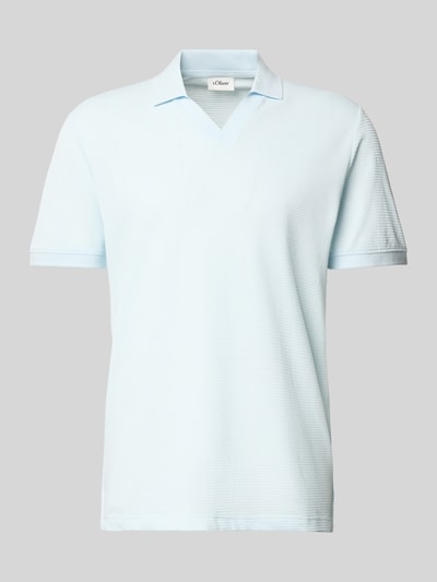 s.Oliver RED LABEL Regular Fit Poloshirt aus Baumwoll-Mix Hellblau 2